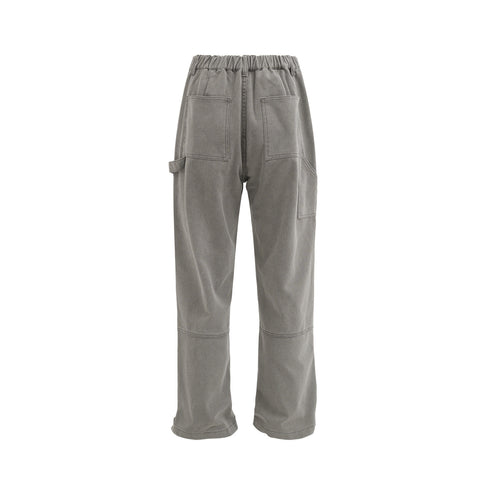Punk Tooling Denim Logging Pants Men